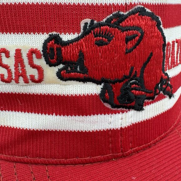 Vintage Arkansas Razorbacks Trucker Hat 80s Mesh Snapback Made in USA - Picture 13 of 14